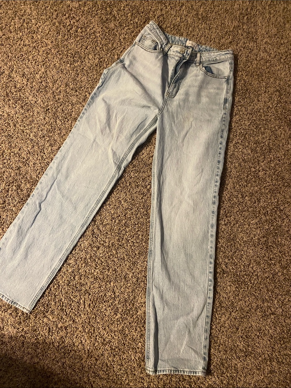 PacSun Light Blue Straight-Leg Women's Jeans